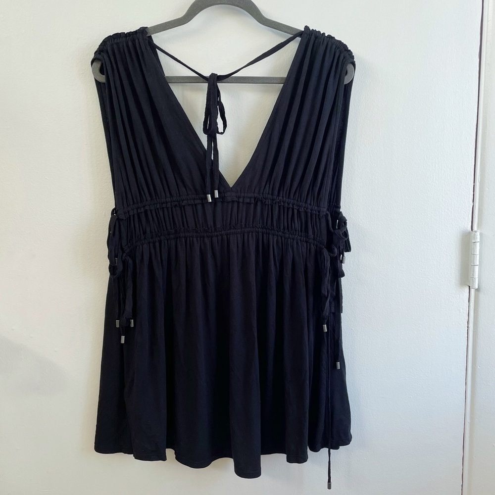Free People Aries Black Drapey Tank - Picture 3 of 5